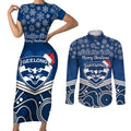 custom-geelong-football-christmas-couples-matching-short-sleeve-bodycon-dress-and-long-sleeve-button-shirt-merry-xmas-2023-mix-aboriginal-art