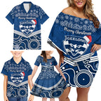 custom-geelong-football-christmas-family-matching-off-shoulder-short-dress-and-hawaiian-shirt-merry-xmas-2023-mix-aboriginal-art