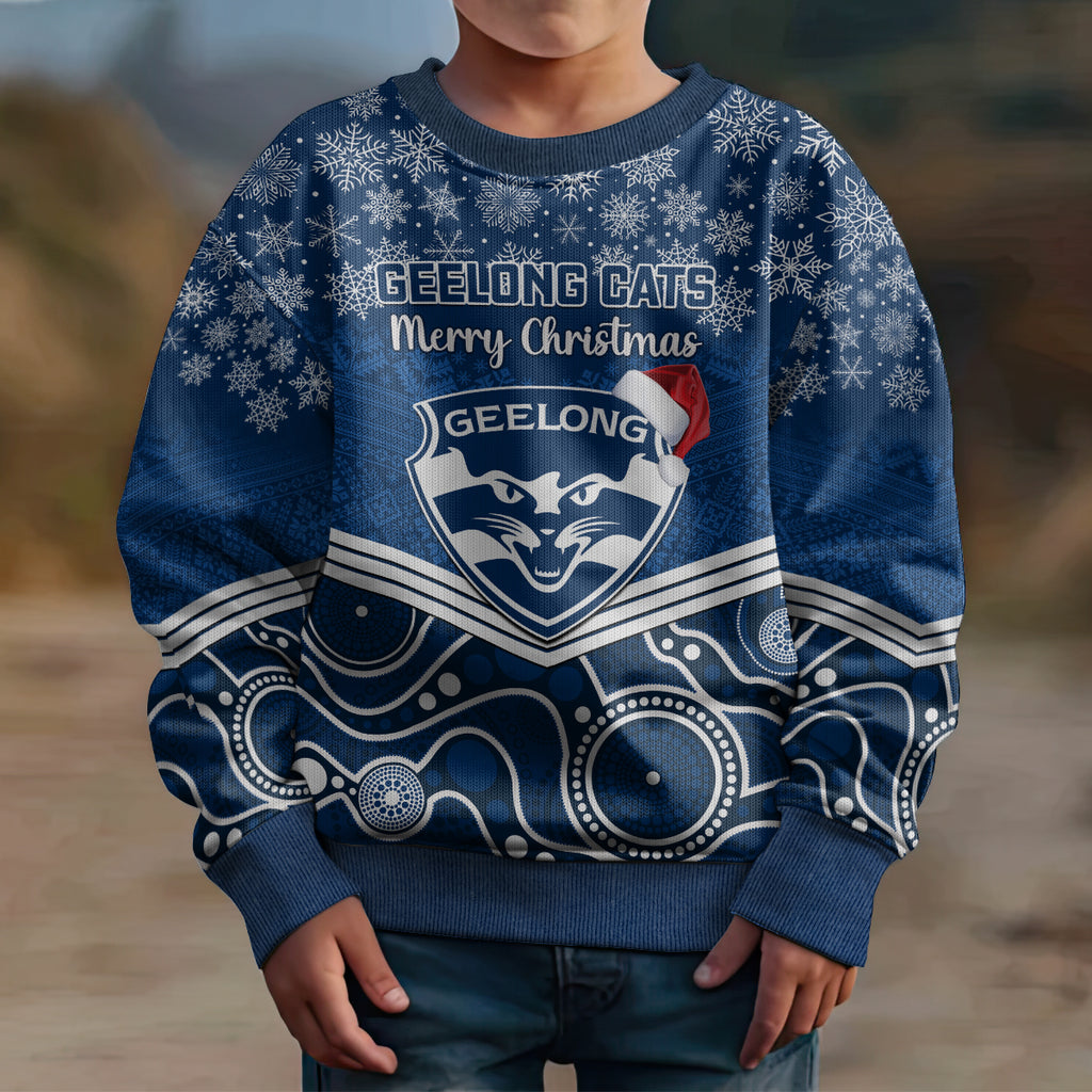 custom-geelong-football-christmas-kid-ugly-christmas-sweater-merry-xmas-2023-mix-aboriginal-art