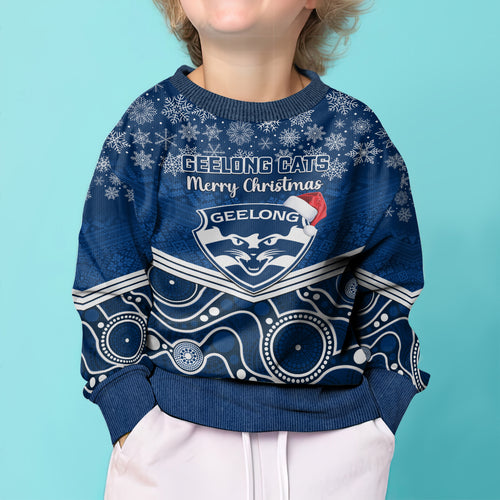 custom-geelong-football-christmas-kid-ugly-christmas-sweater-merry-xmas-2023-mix-aboriginal-art