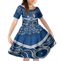 custom-geelong-football-christmas-kid-short-sleeve-dress-merry-xmas-2023-mix-aboriginal-art