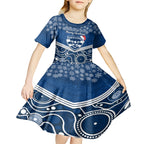 custom-geelong-football-christmas-kid-short-sleeve-dress-merry-xmas-2023-mix-aboriginal-art