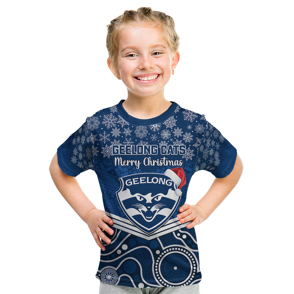 custom-geelong-football-christmas-kid-t-shirt-merry-xmas-2023-mix-aboriginal-art