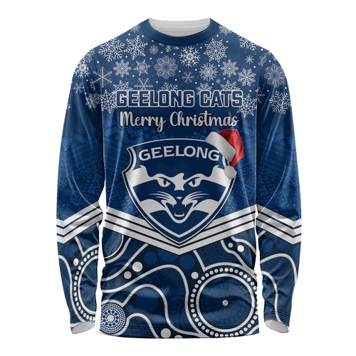 custom-geelong-football-christmas-long-sleeve-shirt-merry-xmas-2023-mix-aboriginal-art