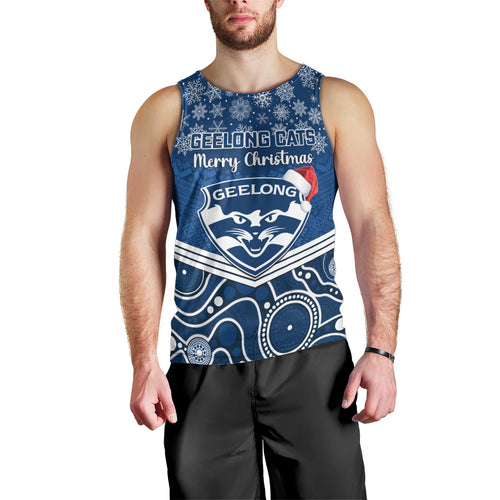 custom-geelong-football-christmas-men-tank-top-merry-xmas-2023-mix-aboriginal-art