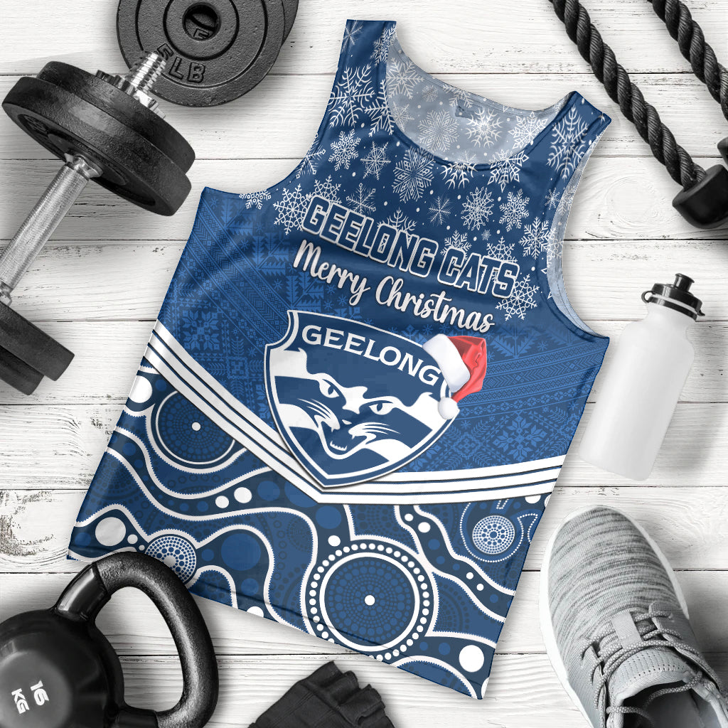 custom-geelong-football-christmas-men-tank-top-merry-xmas-2023-mix-aboriginal-art