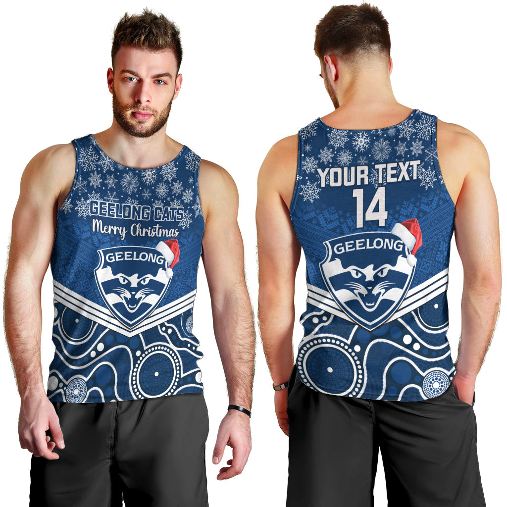 custom-geelong-football-christmas-men-tank-top-merry-xmas-2023-mix-aboriginal-art