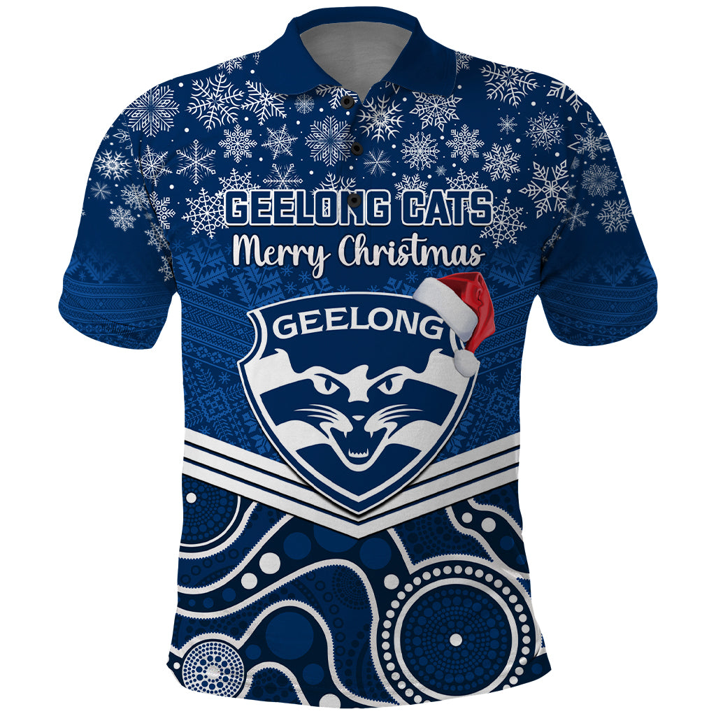 custom-geelong-football-christmas-polo-shirt-merry-xmas-2023-mix-aboriginal-art