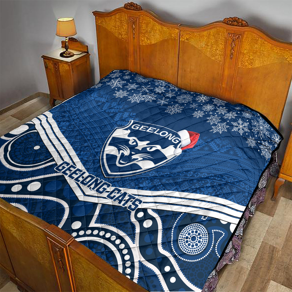 custom-geelong-football-christmas-quilt-merry-xmas-2023-mix-aboriginal-art