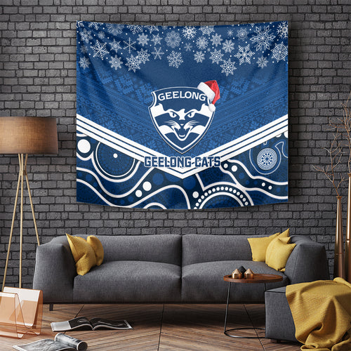 custom-geelong-football-christmas-tapestry-merry-xmas-2023-mix-aboriginal-art