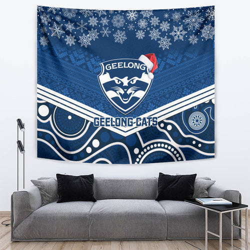 custom-geelong-football-christmas-tapestry-merry-xmas-2023-mix-aboriginal-art
