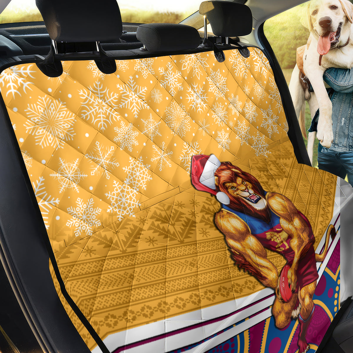 custom-brisbane-lions-football-christmas-back-car-seat-cover-merry-xmas-2023-mix-aboriginal-art