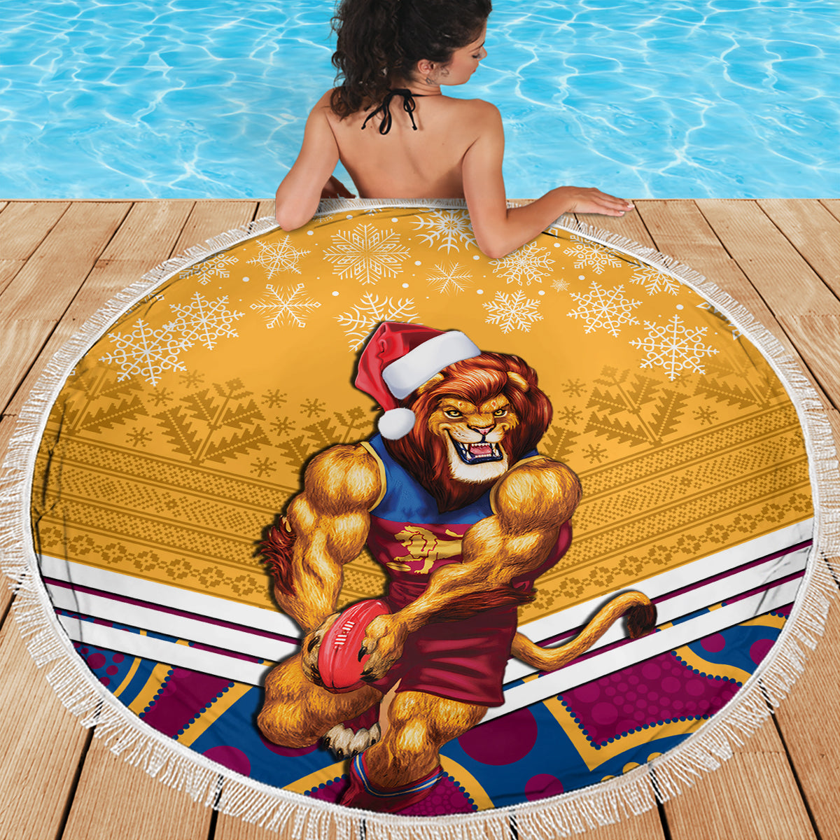 custom-brisbane-lions-football-christmas-beach-blanket-merry-xmas-2023-mix-aboriginal-art