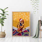 custom-brisbane-lions-football-christmas-canvas-wall-art-merry-xmas-2023-mix-aboriginal-art