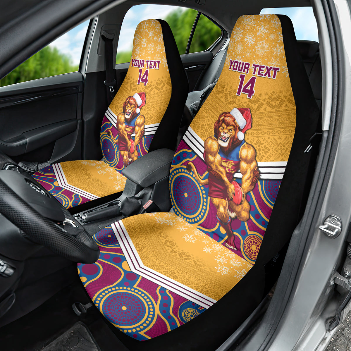 custom-brisbane-lions-football-christmas-car-seat-cover-merry-xmas-2023-mix-aboriginal-art