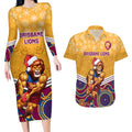 custom-brisbane-lions-football-christmas-couples-matching-long-sleeve-bodycon-dress-and-hawaiian-shirt-merry-xmas-2023-mix-aboriginal-art