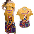 custom-brisbane-lions-football-christmas-couples-matching-off-shoulder-maxi-dress-and-hawaiian-shirt-merry-xmas-2023-mix-aboriginal-art