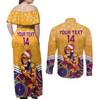 custom-brisbane-lions-football-christmas-couples-matching-off-shoulder-maxi-dress-and-long-sleeve-button-shirt-merry-xmas-2023-mix-aboriginal-art