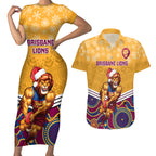 custom-brisbane-lions-football-christmas-couples-matching-short-sleeve-bodycon-dress-and-hawaiian-shirt-merry-xmas-2023-mix-aboriginal-art