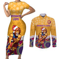 custom-brisbane-lions-football-christmas-couples-matching-short-sleeve-bodycon-dress-and-long-sleeve-button-shirt-merry-xmas-2023-mix-aboriginal-art