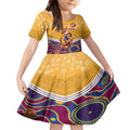 custom-brisbane-lions-football-christmas-kid-short-sleeve-dress-merry-xmas-2023-mix-aboriginal-art