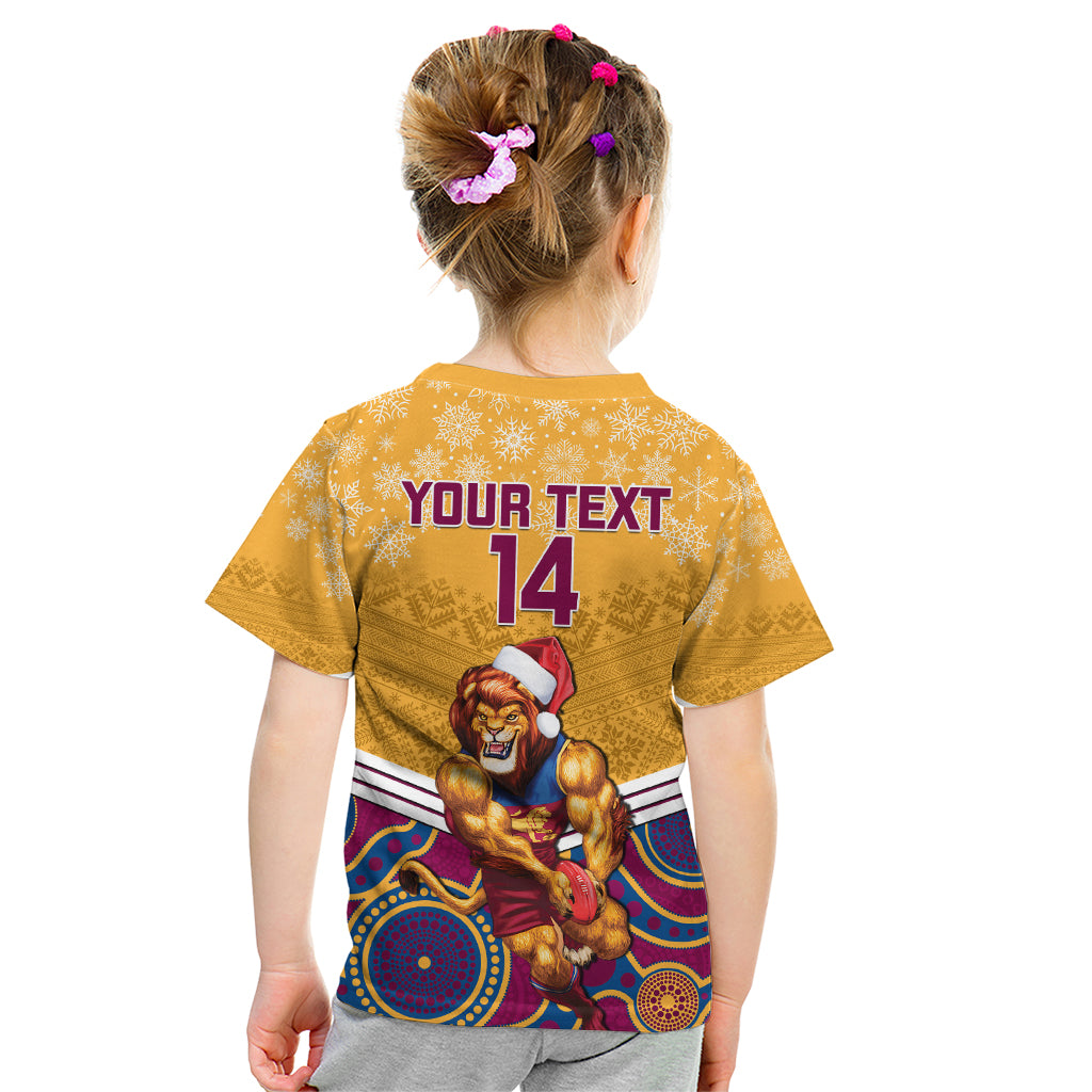 custom-brisbane-lions-football-christmas-kid-t-shirt-merry-xmas-2023-mix-aboriginal-art