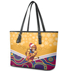 custom-brisbane-lions-football-christmas-leather-tote-bag-merry-xmas-2023-mix-aboriginal-art