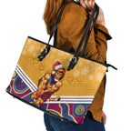 custom-brisbane-lions-football-christmas-leather-tote-bag-merry-xmas-2023-mix-aboriginal-art