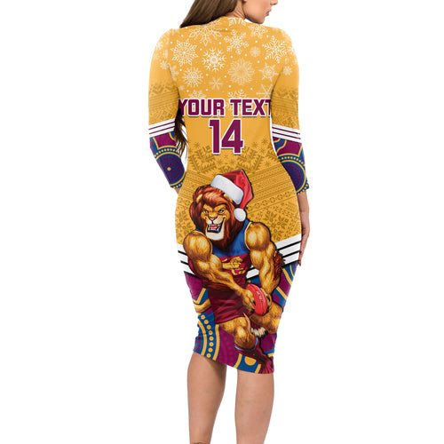custom-brisbane-lions-football-christmas-long-sleeve-bodycon-dress-merry-xmas-2023-mix-aboriginal-art