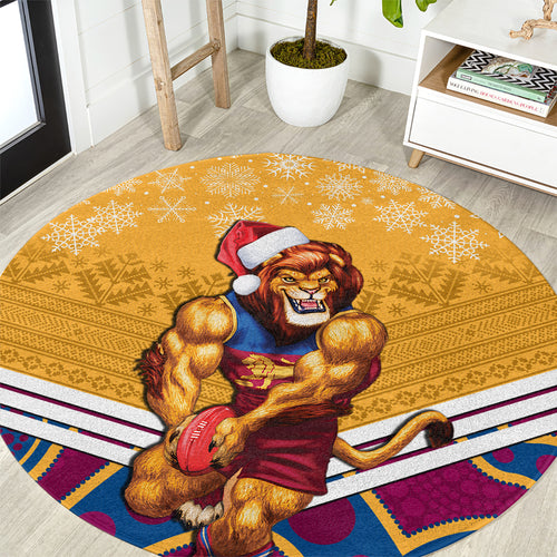 custom-brisbane-lions-football-christmas-round-carpet-merry-xmas-2023-mix-aboriginal-art