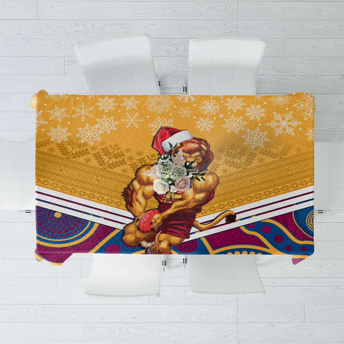 custom-brisbane-lions-football-christmas-tablecloth-merry-xmas-2023-mix-aboriginal-art