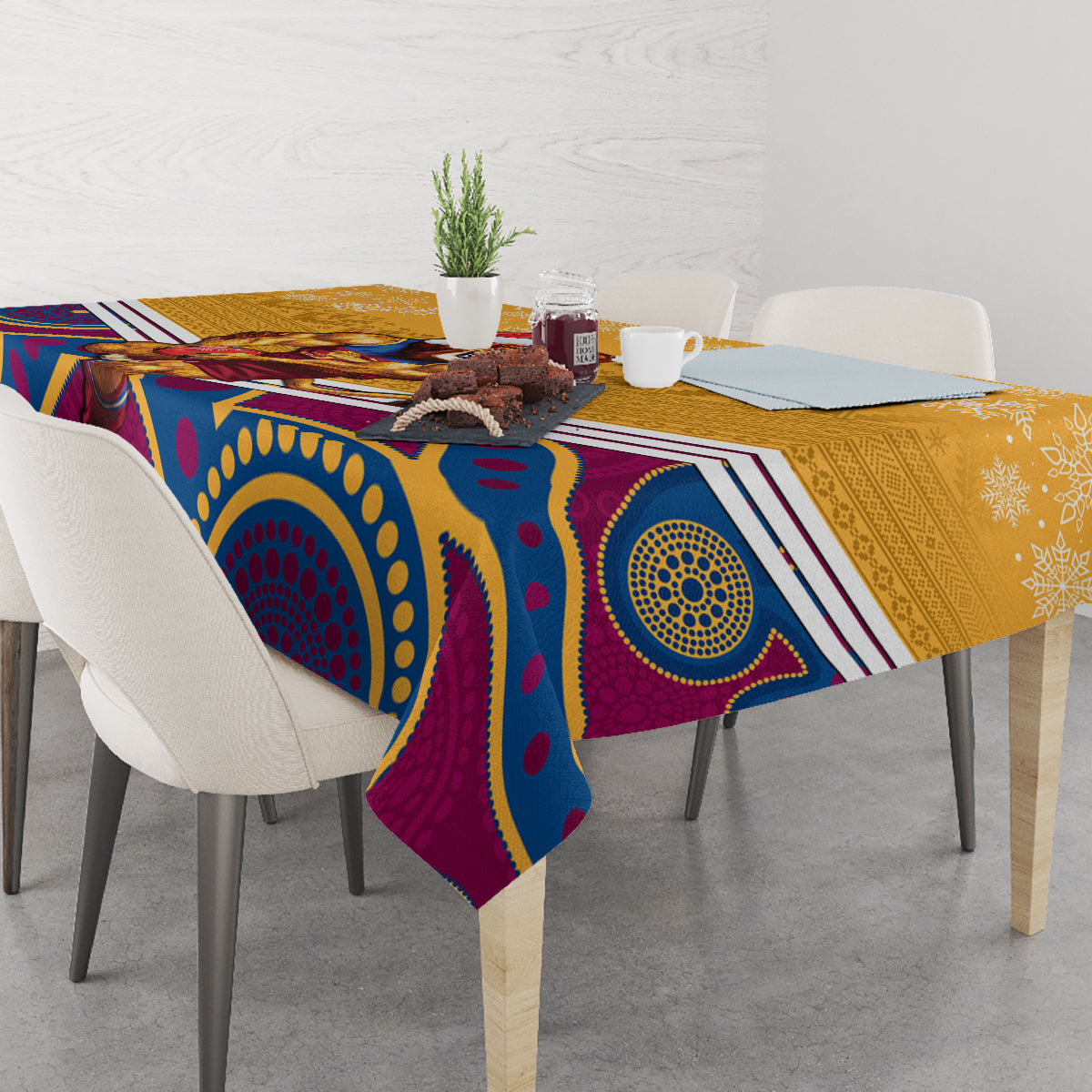 custom-brisbane-lions-football-christmas-tablecloth-merry-xmas-2023-mix-aboriginal-art