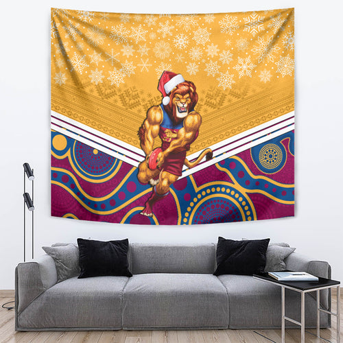 custom-brisbane-lions-football-christmas-tapestry-merry-xmas-2023-mix-aboriginal-art