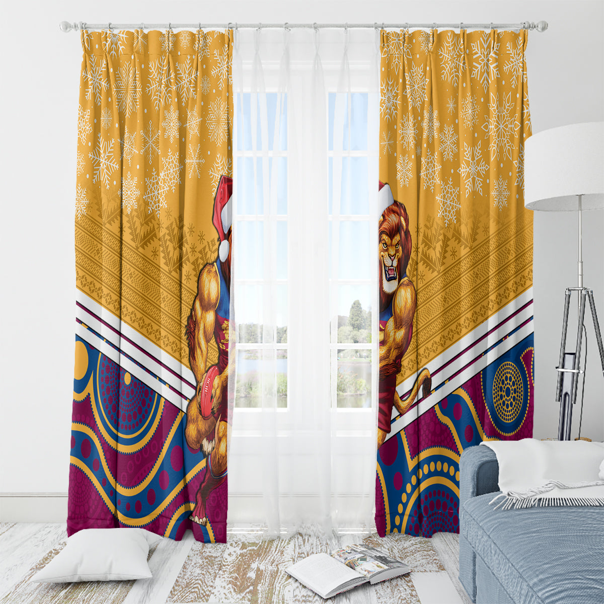custom-brisbane-lions-football-christmas-window-curtain-merry-xmas-2023-mix-aboriginal-art