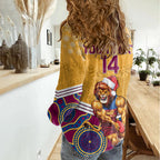 custom-brisbane-lions-football-christmas-women-casual-shirt-merry-xmas-2023-mix-aboriginal-art