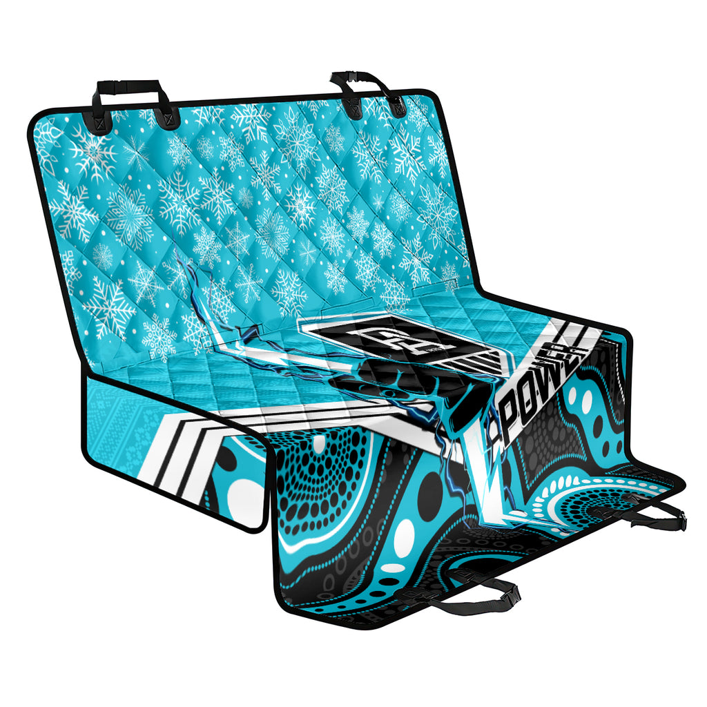 custom-port-adelaide-football-christmas-back-car-seat-cover-merry-xmas-2023-mix-aboriginal-art