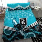 custom-port-adelaide-football-christmas-bedding-set-merry-xmas-2023-mix-aboriginal-art