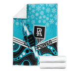 custom-port-adelaide-football-christmas-blanket-merry-xmas-2023-mix-aboriginal-art