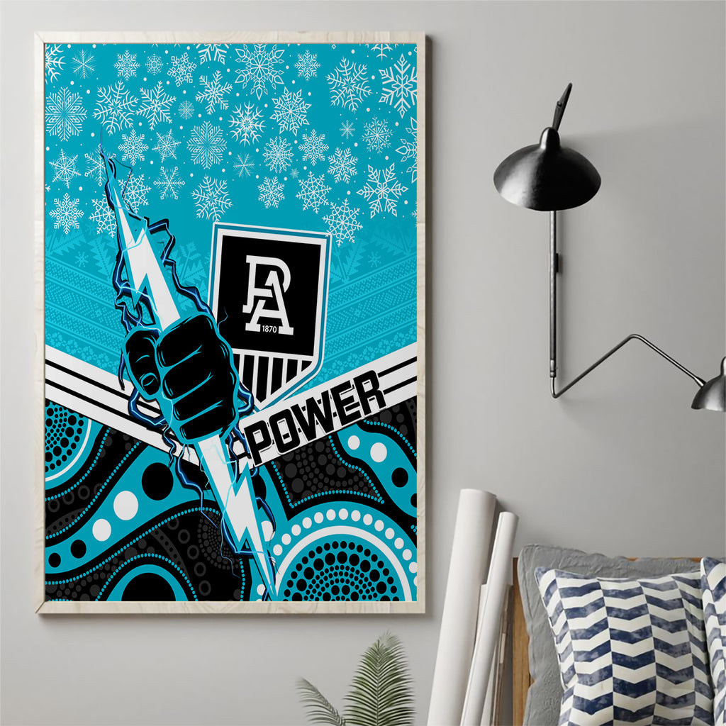 custom-port-adelaide-football-christmas-canvas-wall-art-merry-xmas-2023-mix-aboriginal-art