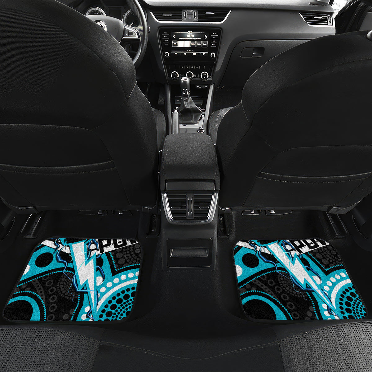 custom-port-adelaide-football-christmas-car-mats-merry-xmas-2023-mix-aboriginal-art
