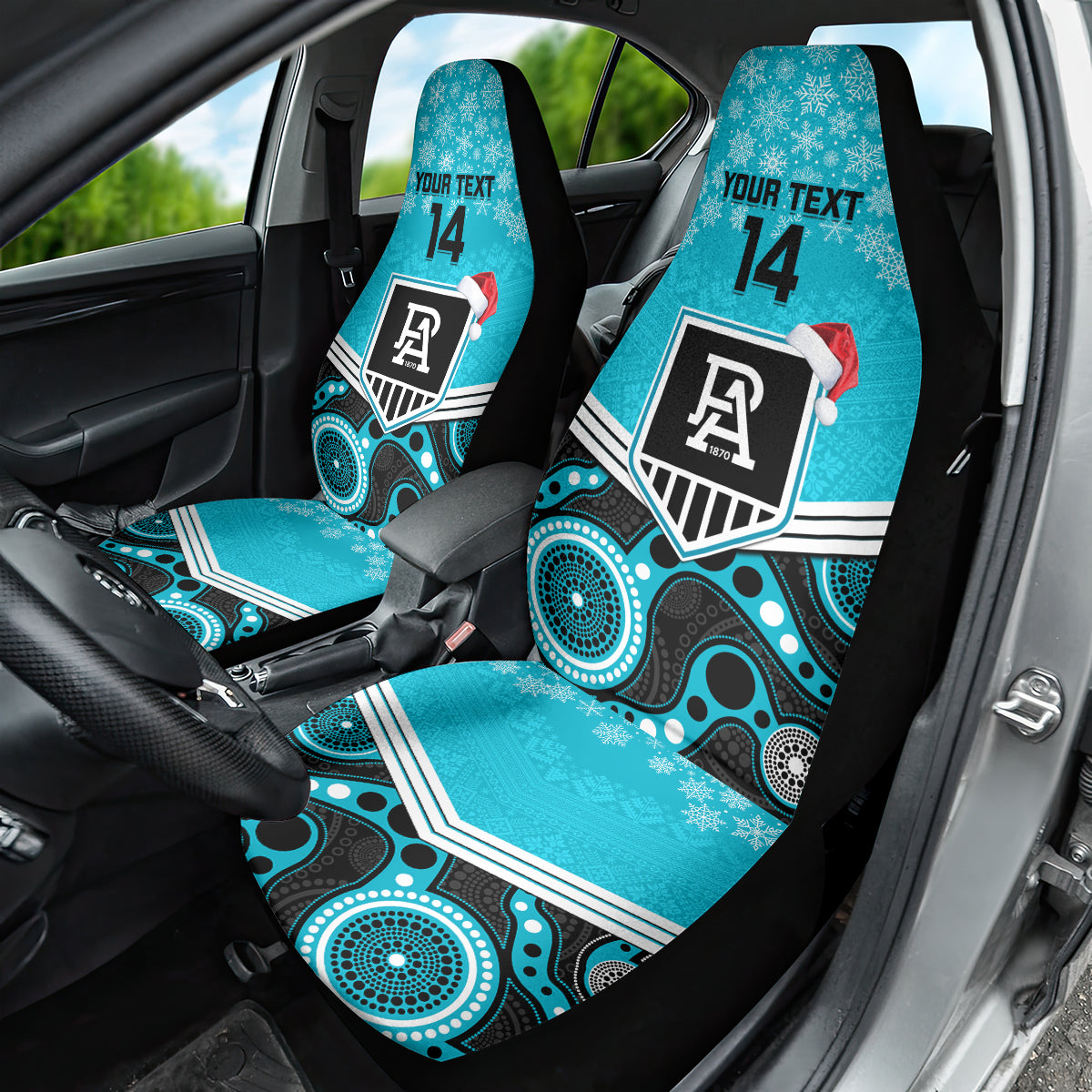 custom-port-adelaide-football-christmas-car-seat-cover-merry-xmas-2023-mix-aboriginal-art