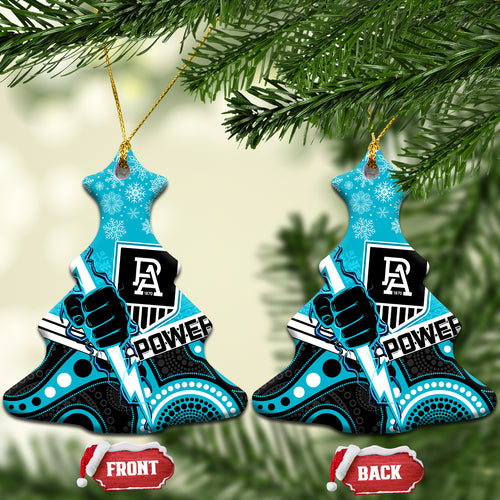port-adelaide-football-christmas-ceramic-ornament-merry-xmas-2023-mix-aboriginal-art