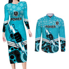 custom-port-adelaide-football-christmas-couples-matching-long-sleeve-bodycon-dress-and-long-sleeve-button-shirt-merry-xmas-2023-mix-aboriginal-art