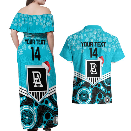 custom-port-adelaide-football-christmas-couples-matching-off-shoulder-maxi-dress-and-hawaiian-shirt-merry-xmas-2023-mix-aboriginal-art