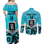 custom-port-adelaide-football-christmas-couples-matching-off-shoulder-maxi-dress-and-long-sleeve-button-shirt-merry-xmas-2023-mix-aboriginal-art