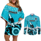custom-port-adelaide-football-christmas-couples-matching-off-shoulder-short-dress-and-long-sleeve-button-shirt-merry-xmas-2023-mix-aboriginal-art