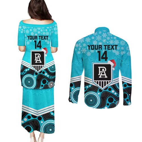custom-port-adelaide-football-christmas-couples-matching-puletasi-dress-and-long-sleeve-button-shirt-merry-xmas-2023-mix-aboriginal-art