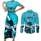 custom-port-adelaide-football-christmas-couples-matching-short-sleeve-bodycon-dress-and-long-sleeve-button-shirt-merry-xmas-2023-mix-aboriginal-art