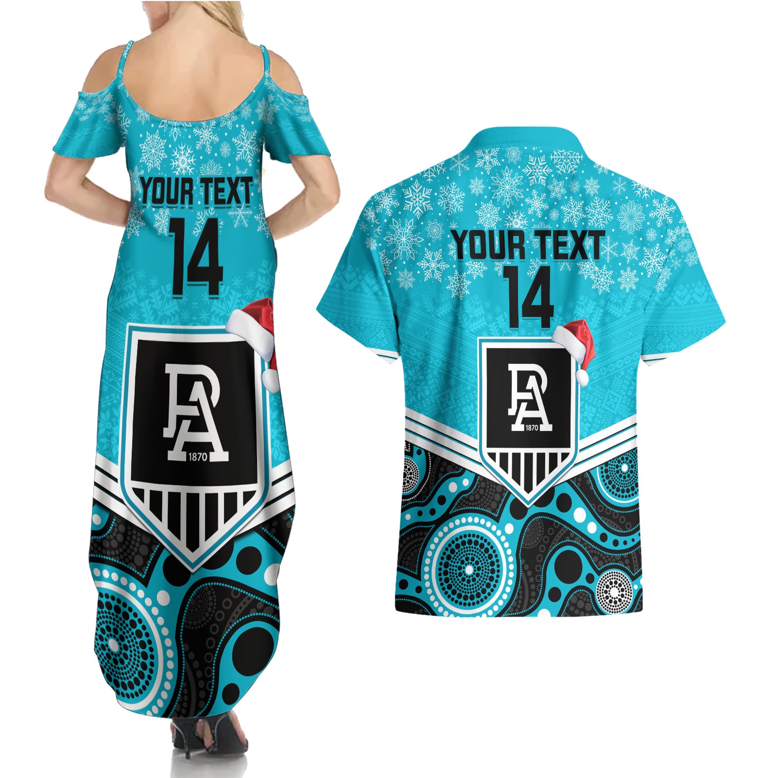 custom-port-adelaide-football-christmas-couples-matching-summer-maxi-dress-and-hawaiian-shirt-merry-xmas-2023-mix-aboriginal-art