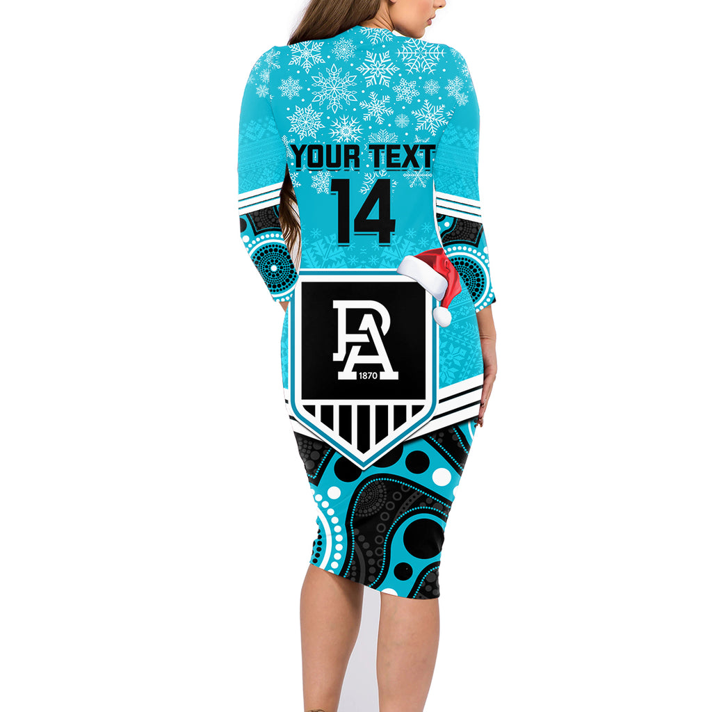 custom-port-adelaide-football-christmas-family-matching-long-sleeve-bodycon-dress-and-hawaiian-shirt-merry-xmas-2023-mix-aboriginal-art